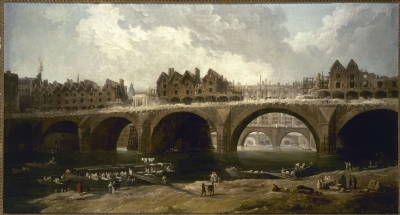 La destruction des maison en 1786 (tableau de Hubert Robert